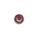 Crystal Button With Plastic Loop
