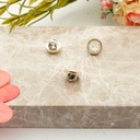Gold Base Glitter Shank Button