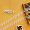 Decorative Pearl & Crystal Edge Fancy Lace