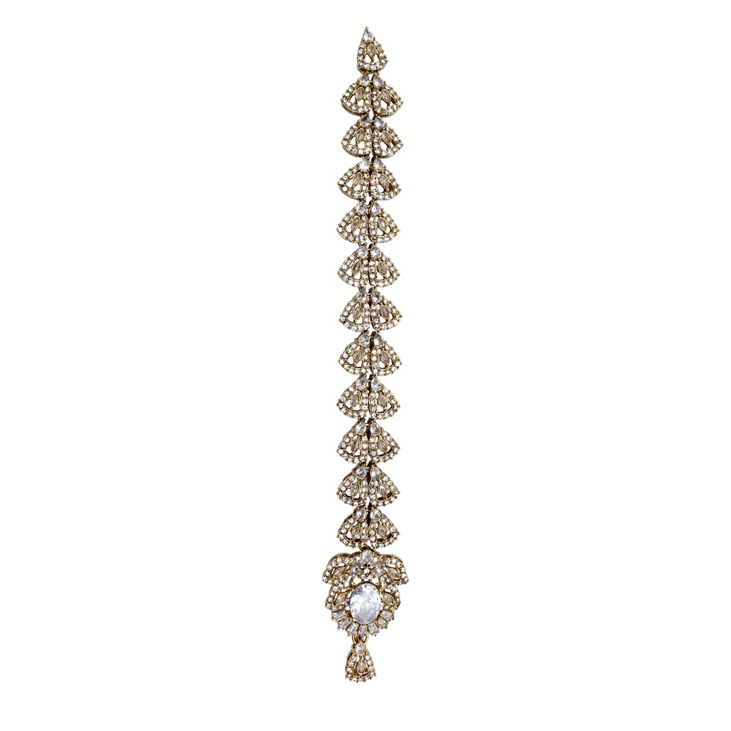 Gold Base Fancy Kundan Button patti