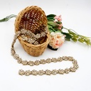 Gold Base Fancy Kundan Lace