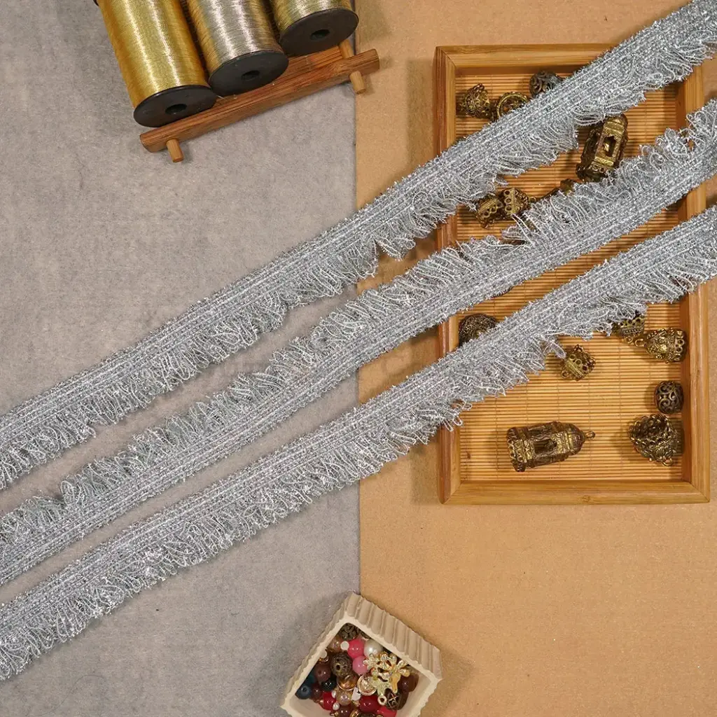 Cotton Lurex Hanging Lace