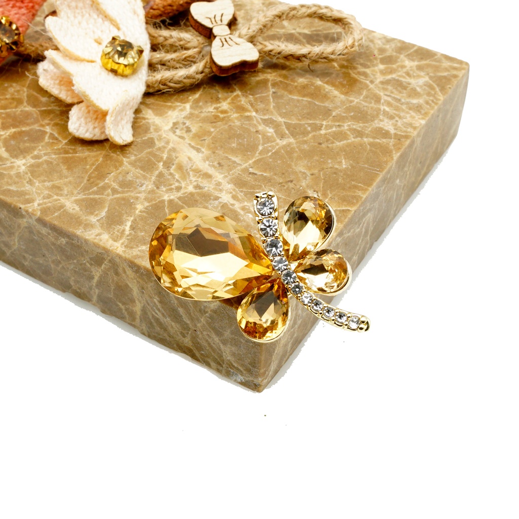 Modern Butterfly Rhinestone Crystal Brooch