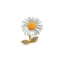 Daisy Flower Pin Badge Rhinestone