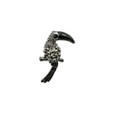 Black Beak Toucan Rhinestones Brooch