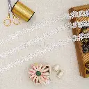 Tiny Leaf Shape Shuttle Lace With Pearl