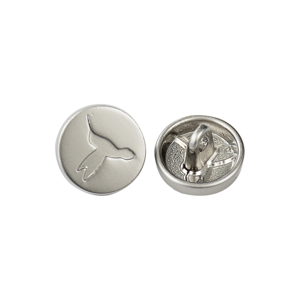 Sapphire Bird Logo Metal Button