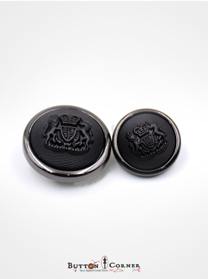 Metal Lion Crest Suiting Button