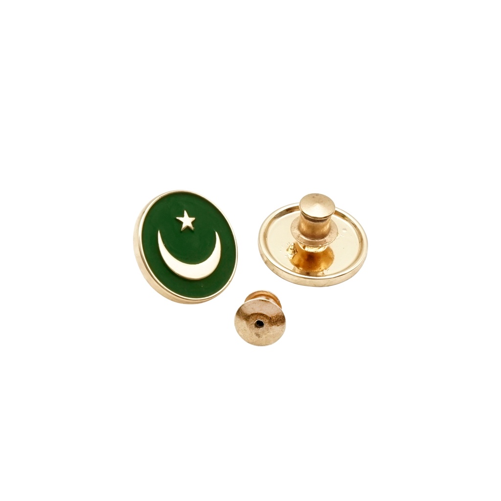 Round Shape Pakistan Flag Lapel Pin