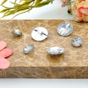 Silver Tunnel Crystal Shank Button
