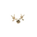 Crossed Golf Sticks Ball Lapel Pin