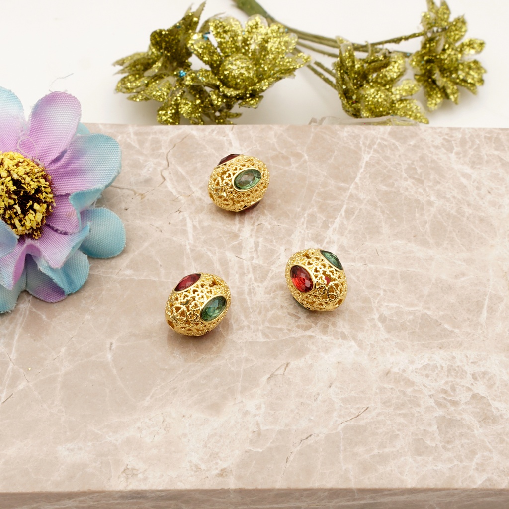Hollow Spacer Oval Shape Beads