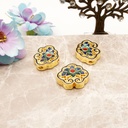 Porcelain Style Lotus Spacer Beads