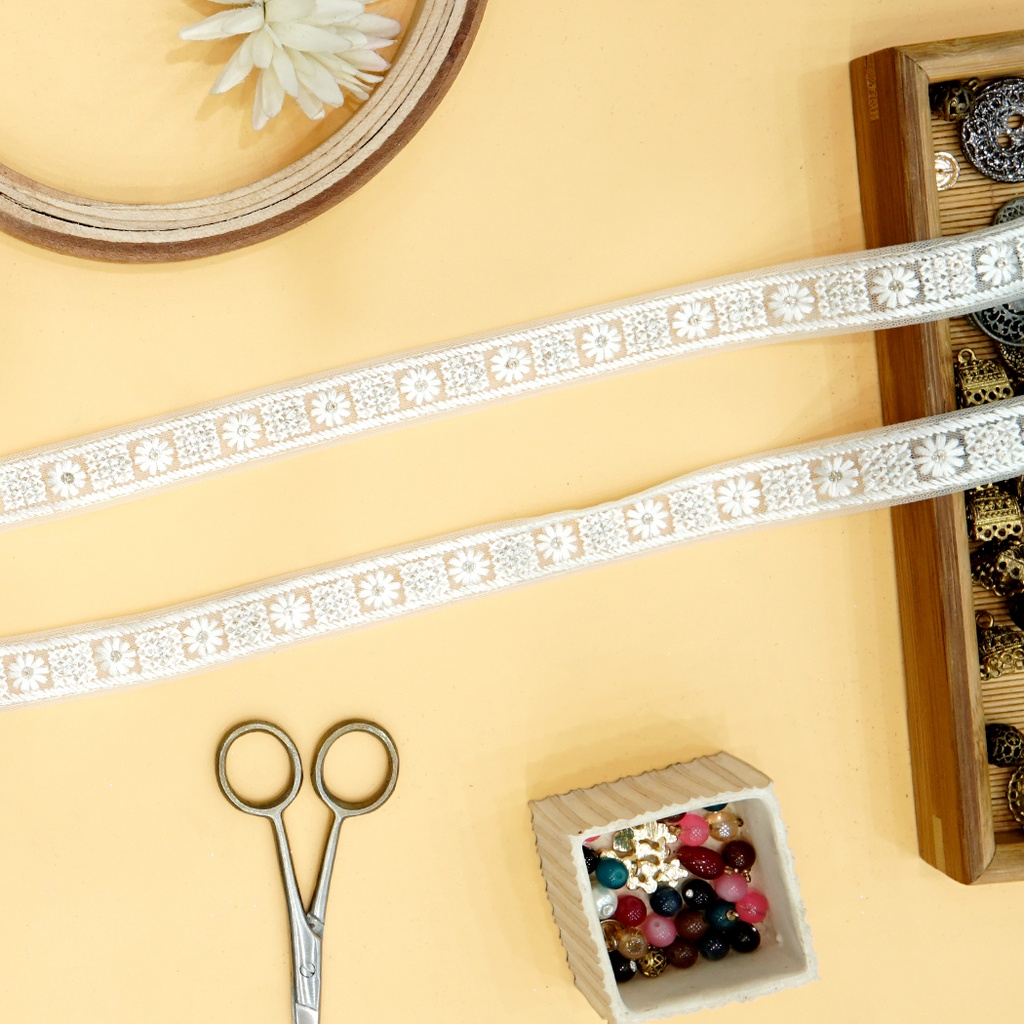 Embroidery Thread Sequence Net Lace