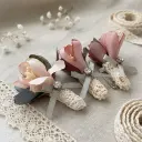 Three Flower Bouquet Style Lapel Pin