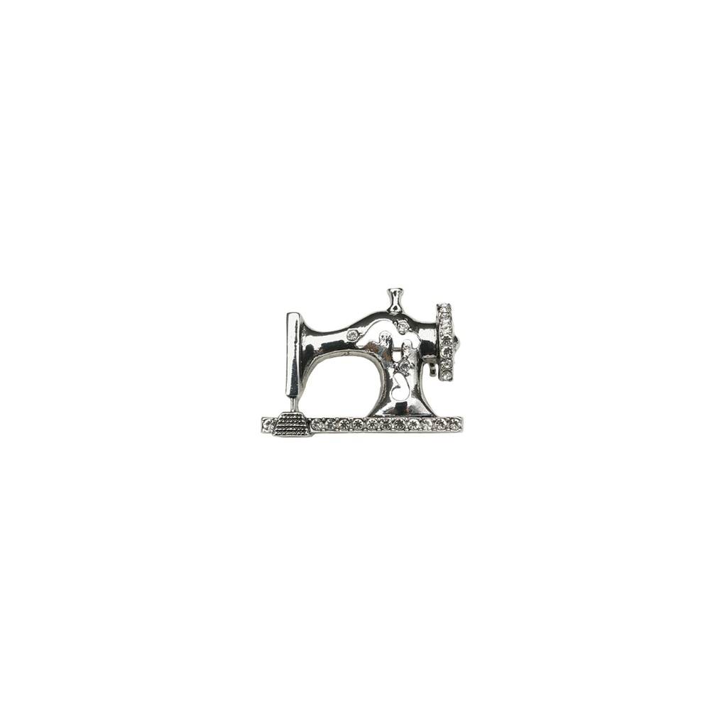 Sewing Machine Brooch With Diamonds