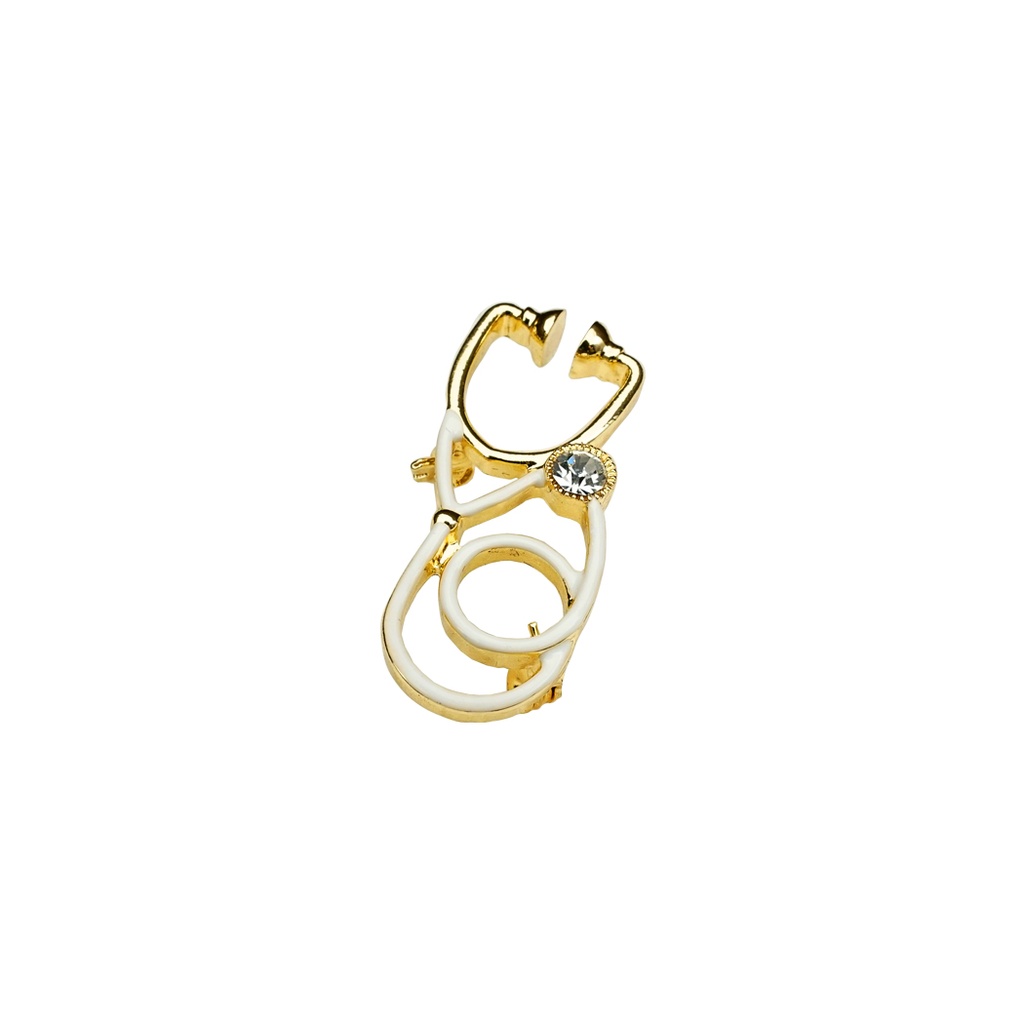 Stethoscope Brooch With Diamonds