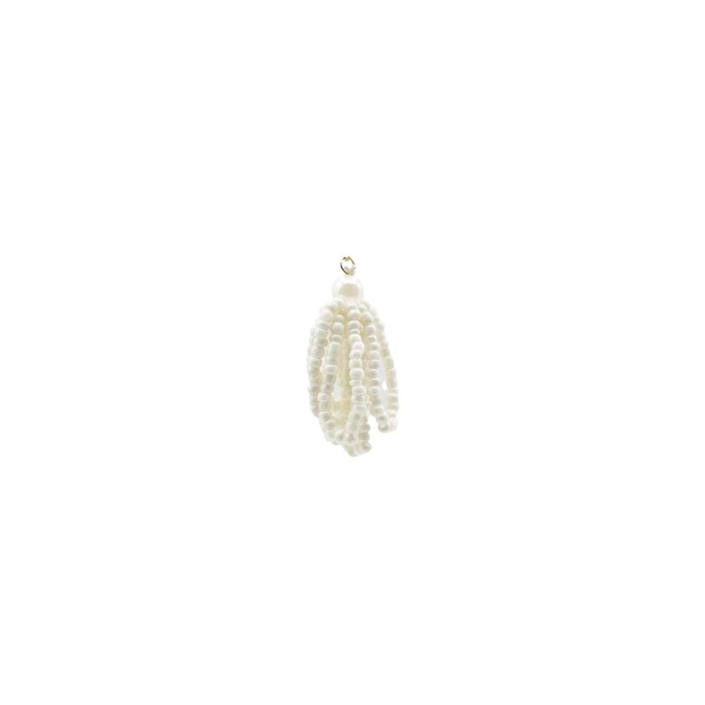 Fancy Pearl Accent Beaded Loop Tassel
