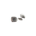 Double Row Crystals Classic Design Cufflink