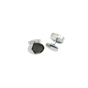 Dotted Design Oval Acrylic Cufflink