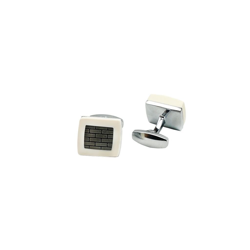 Brick Wall Design Square Shape Cufflink
