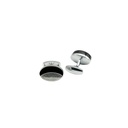 Check Design Oval Shape Cufflink