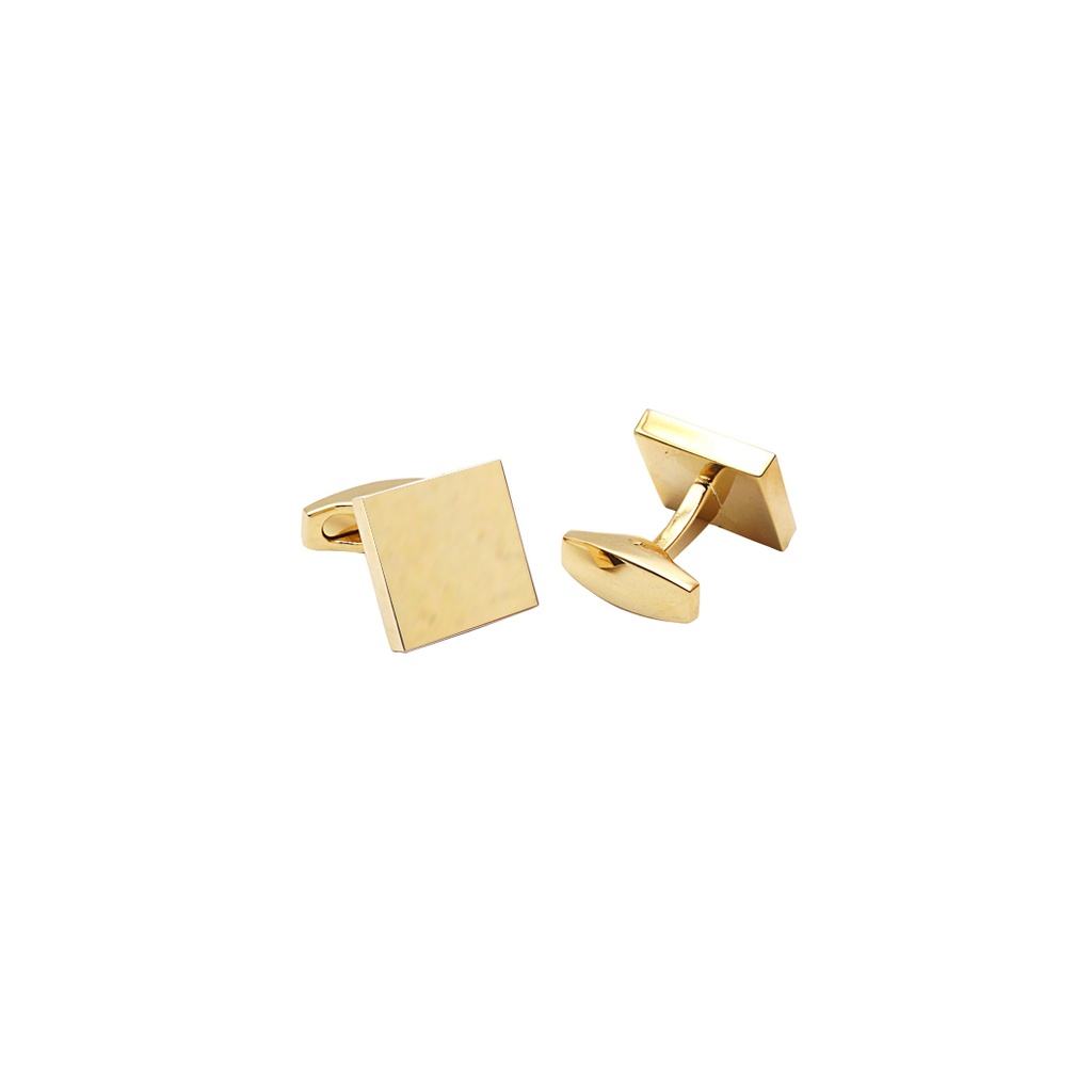 Gold Plated Flat Square Shape Cufflink