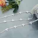 Leaf Design Crystals Zircon Fancy Chain