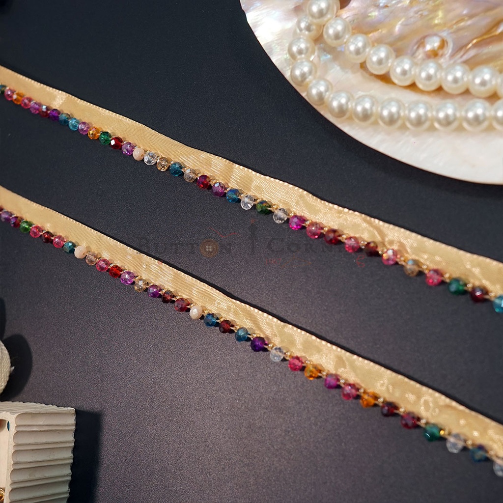 Fancy Glass Beads Crystals Hanging Lace