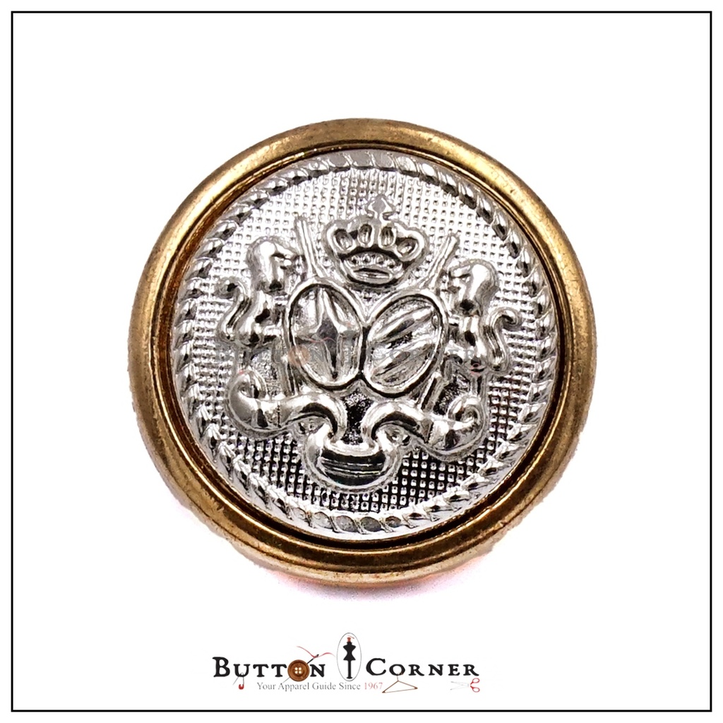 Crown Design Metal Suiting Button