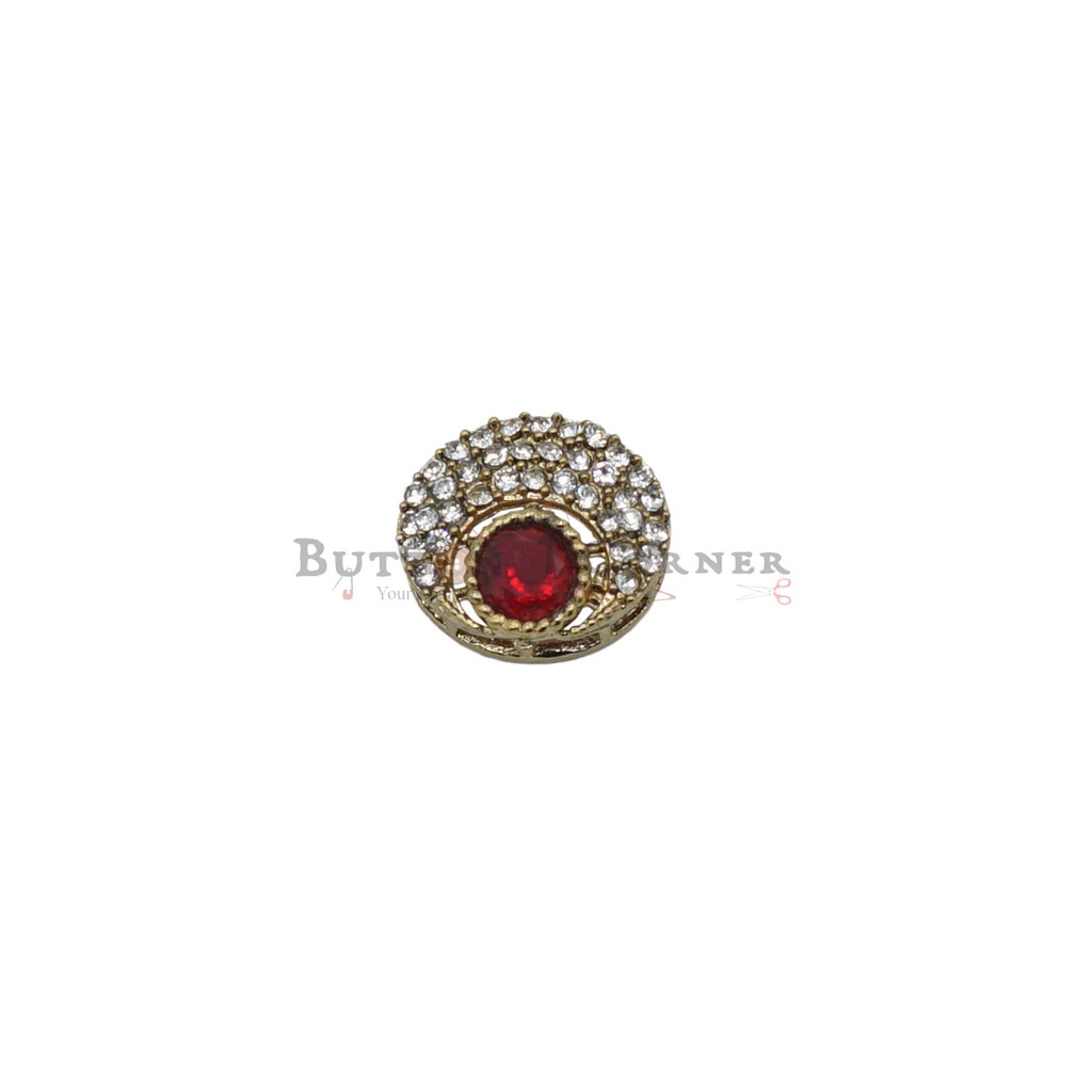 Gold Base Fancy Kundan Button