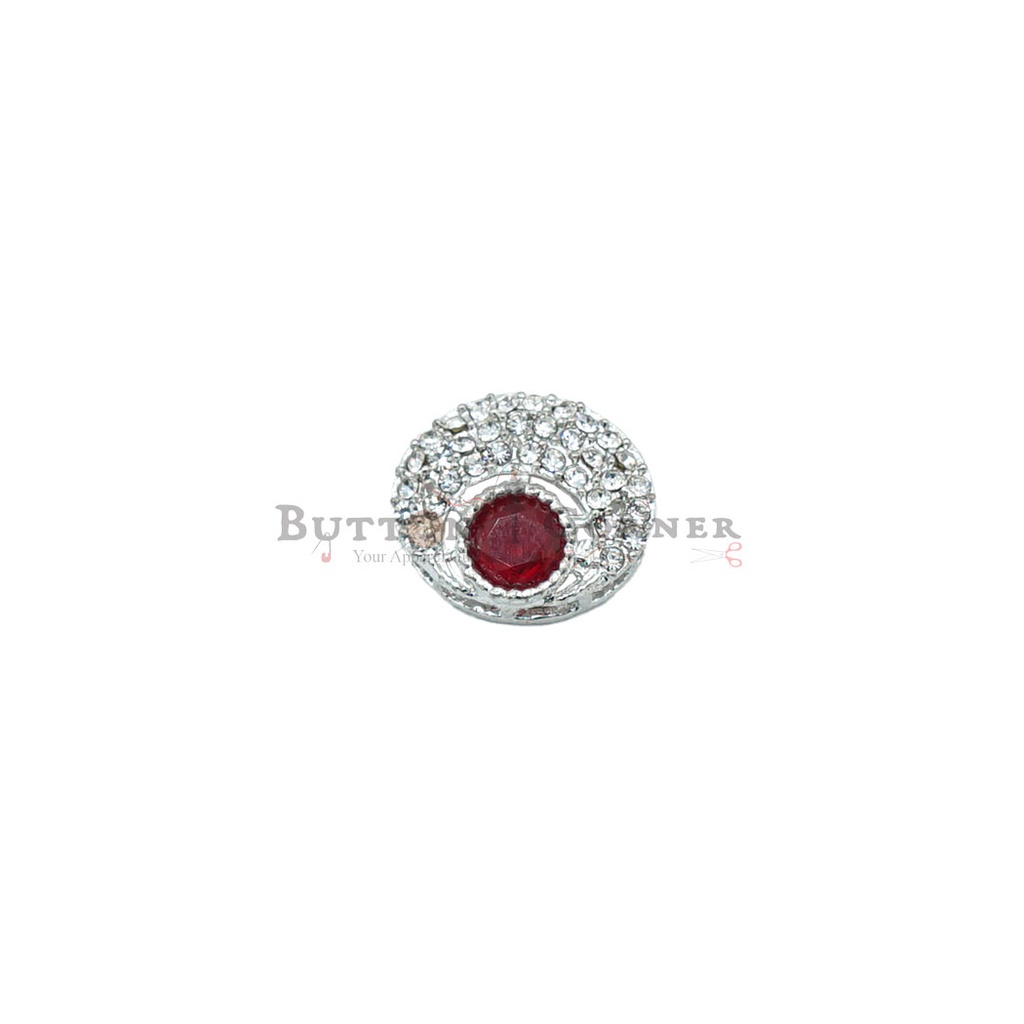 Silver Base Fancy Kundan Button