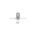 Silver Base Fancy Kundan Button