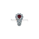 Silver Base Fancy Kundan Button