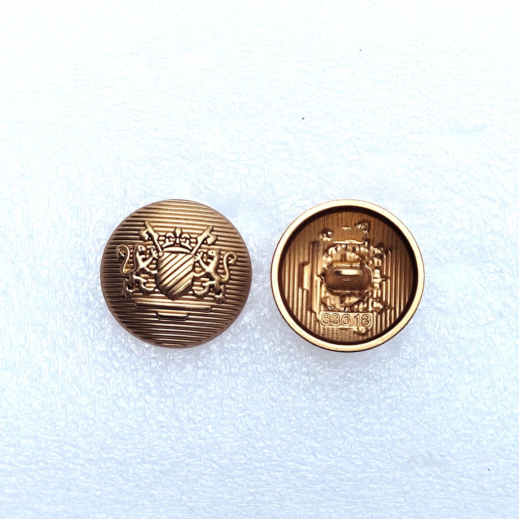 Embossed Design Coat of Arms Metal Suiting Button