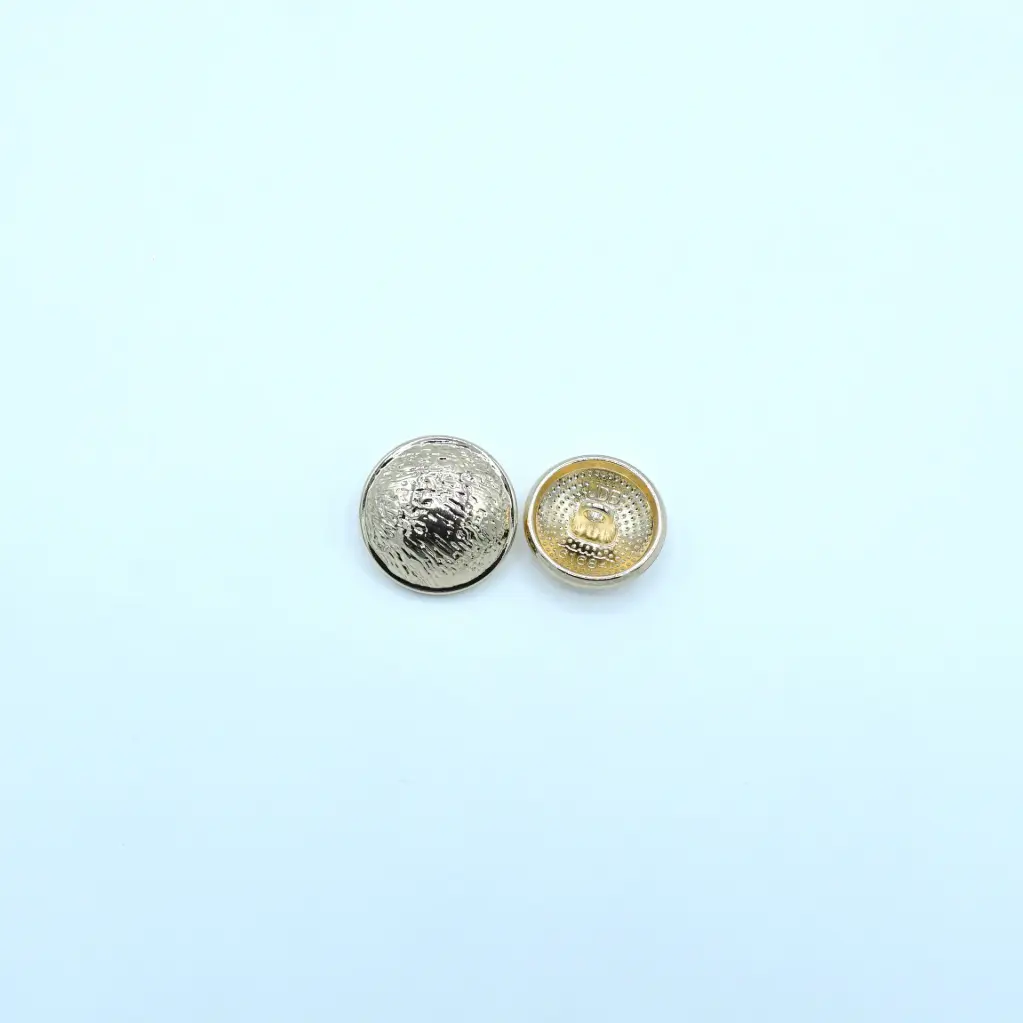 Hammer Textured Round Metal Suiting Button