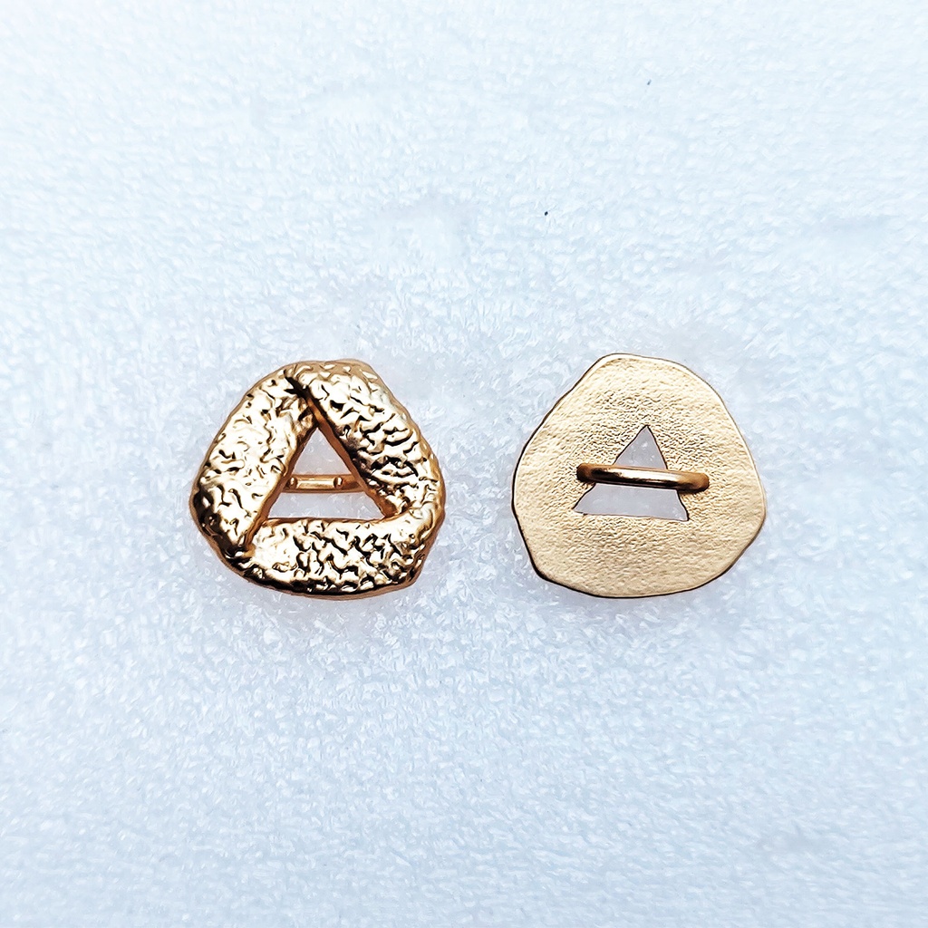 Tri Knot Pierced Metal Button