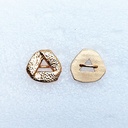 Tri-Knot Pierced Metal Button