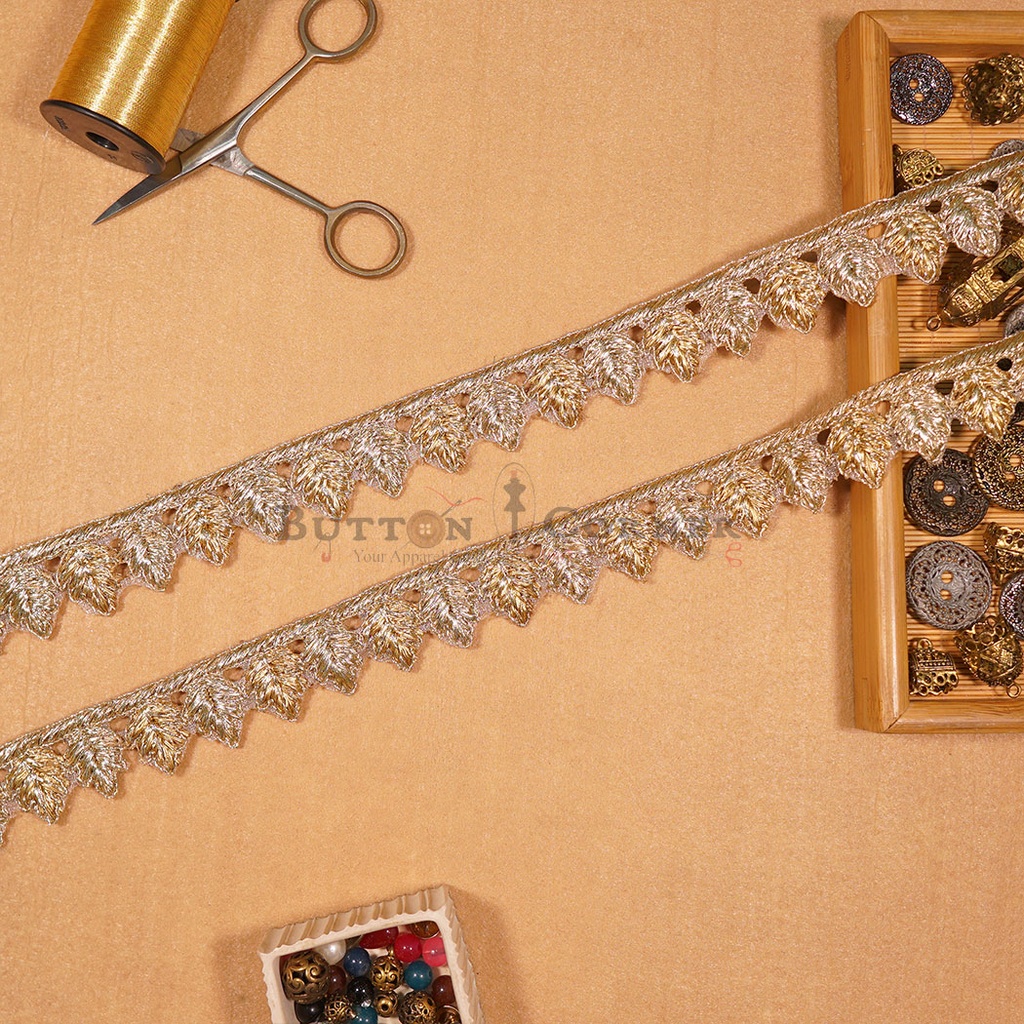 Fancy Metallic Yarn Net Lace