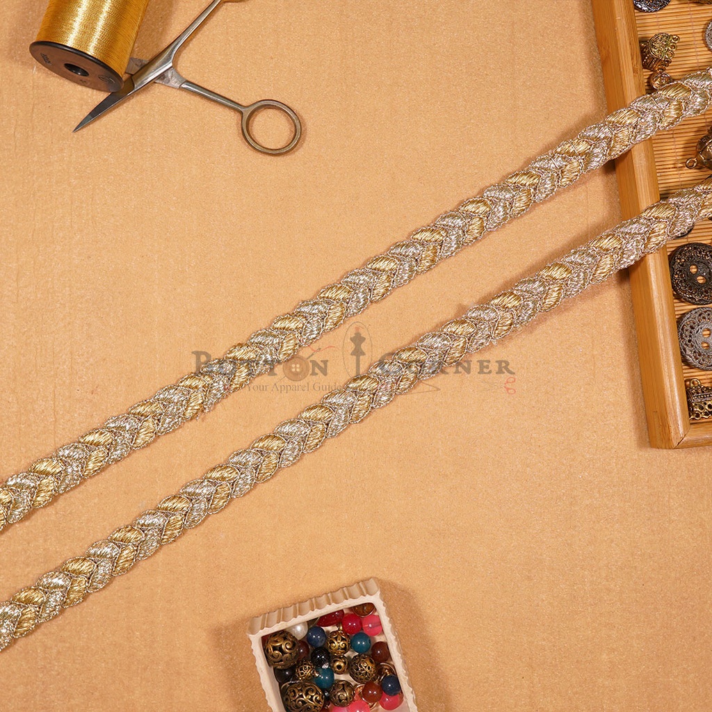 Fancy Metallic Yarn Net Lace