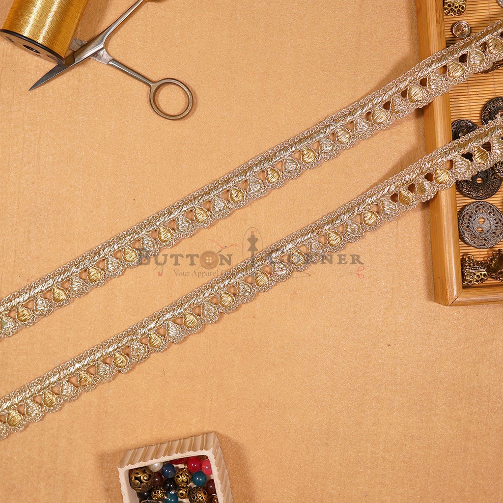 Fancy Metallic Yarn Net Lace