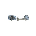 Central Stone Zircon Rectangular Cufflink