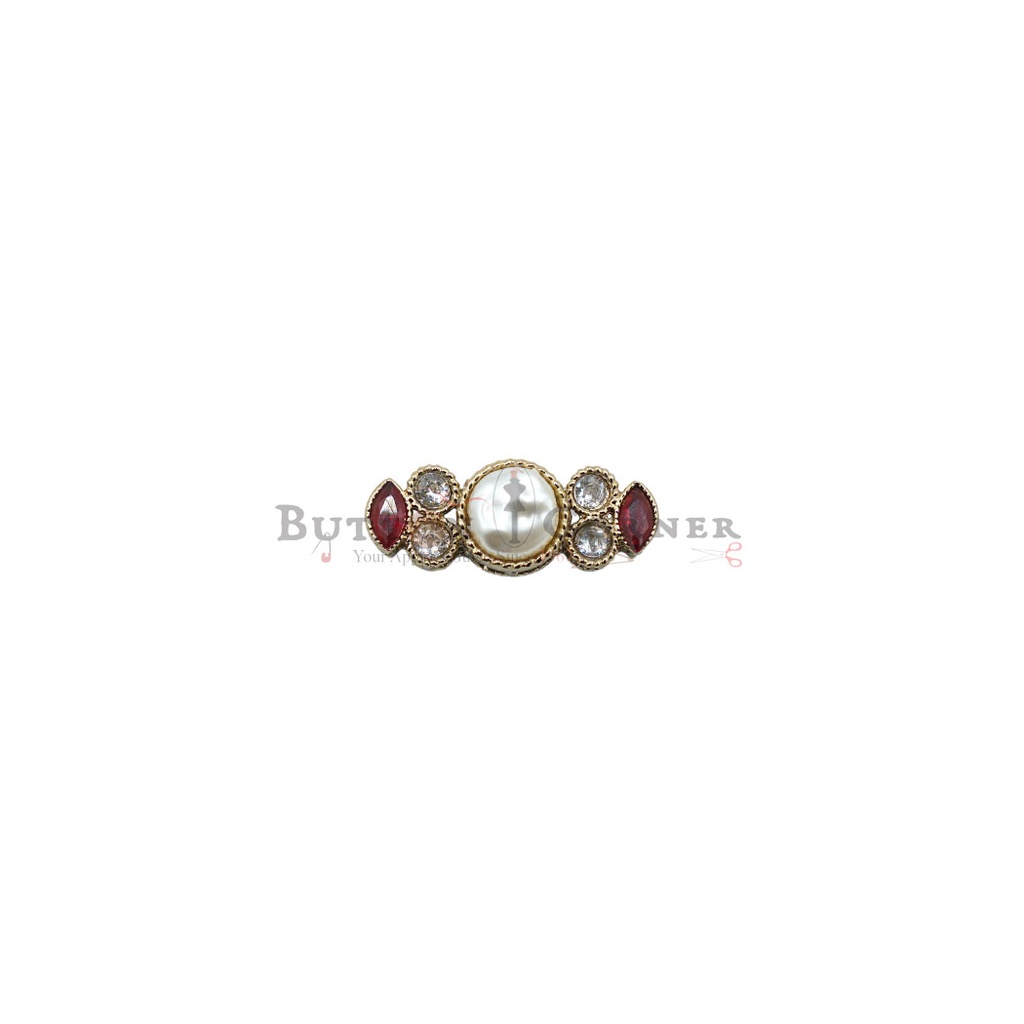 Gold Base Fancy Kundan Button
