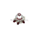 Silver Base Fancy Kundan Button