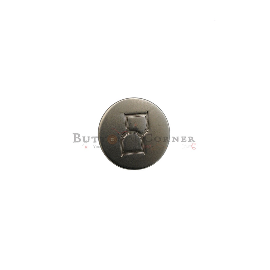 Dressed Logo Round Metal Button