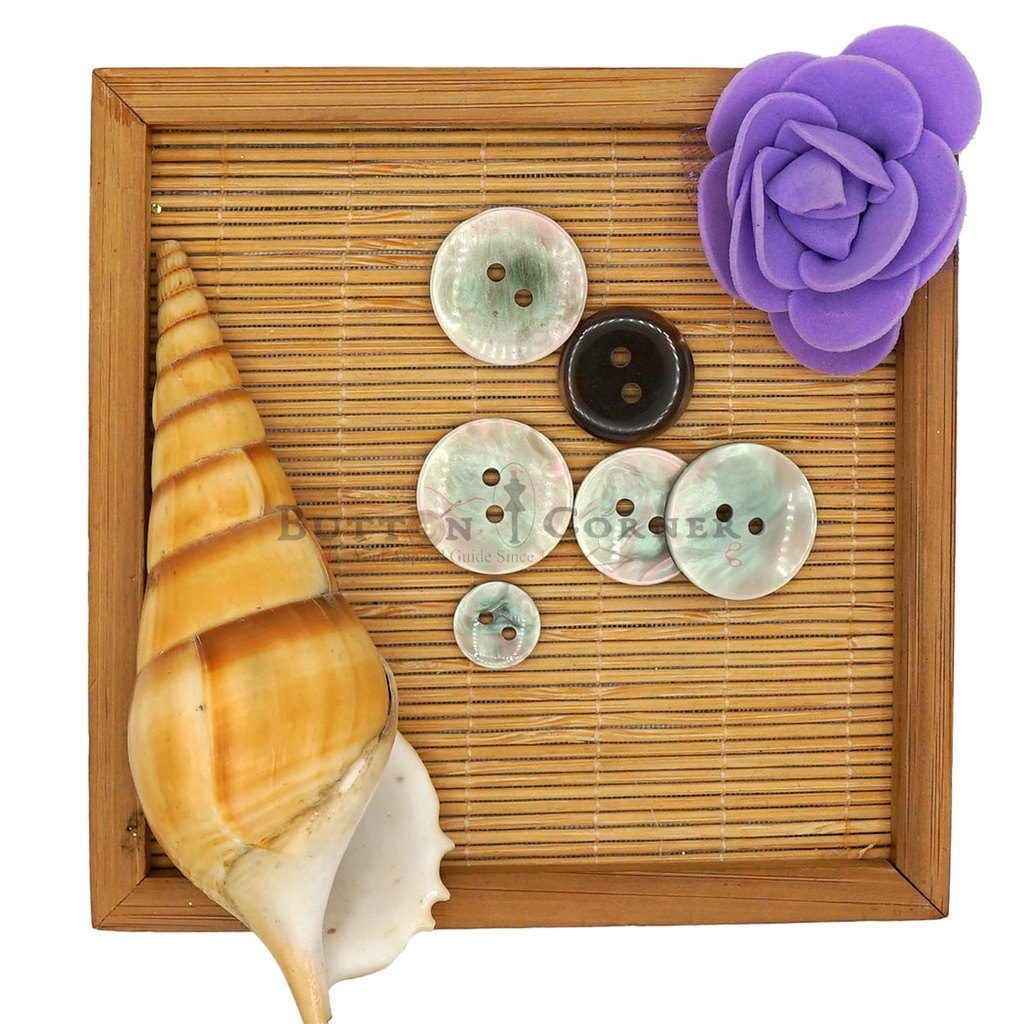 Round 2 Hole Artifical Shell Button