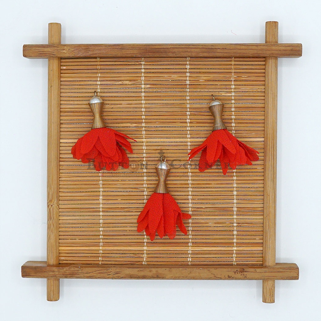 Rose Flower Fabric Tassel