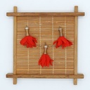 Rose Flower Fabric Tassel