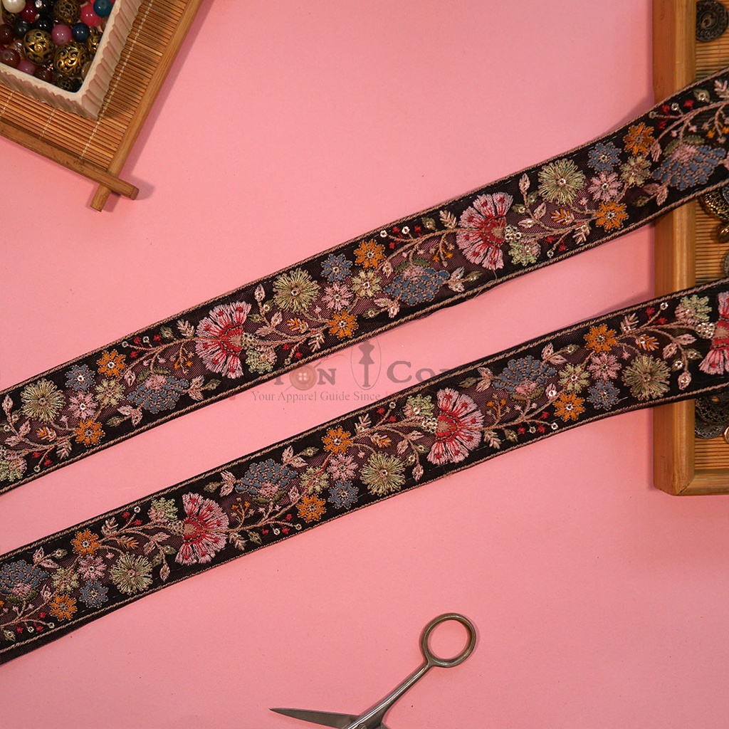 Embroidery Thread Sequence Net Lace