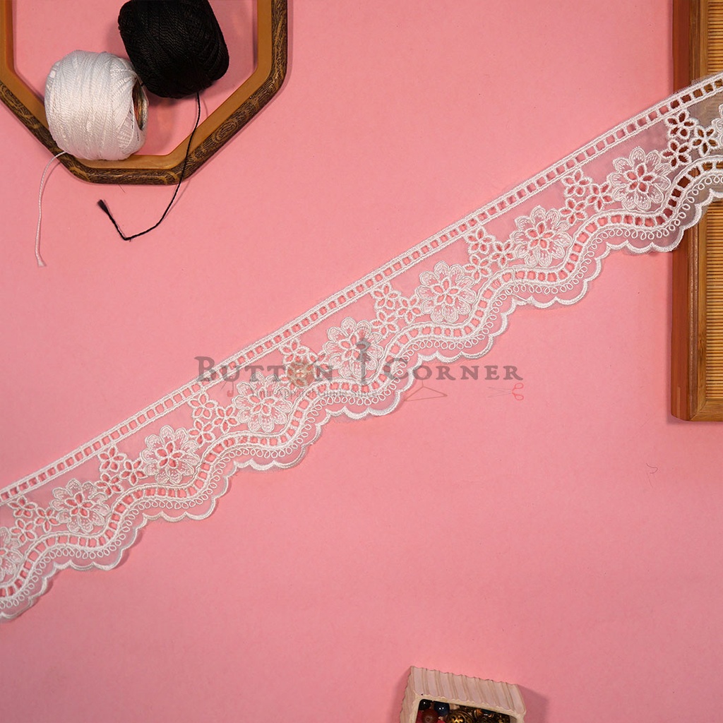 One Side Border Organza Lace
